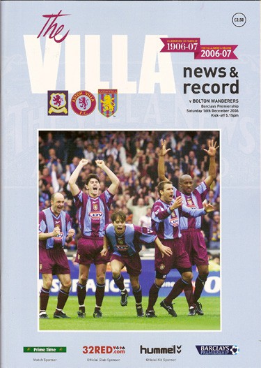 Aston Villa FC v Bolton Wanderers FC